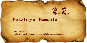 Metzinger Romuald névjegykártya